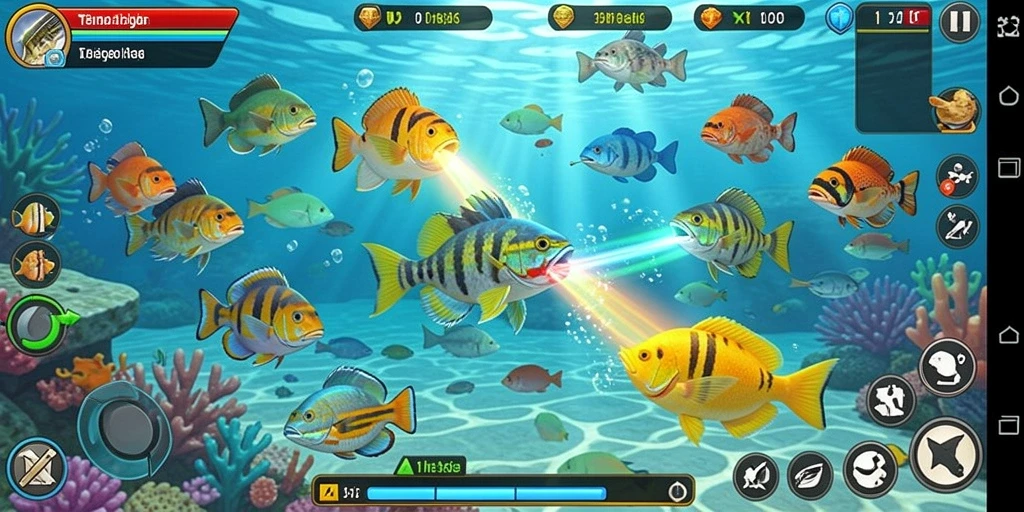 Screenshot utama gameplay Tembak Ikan yang menarik