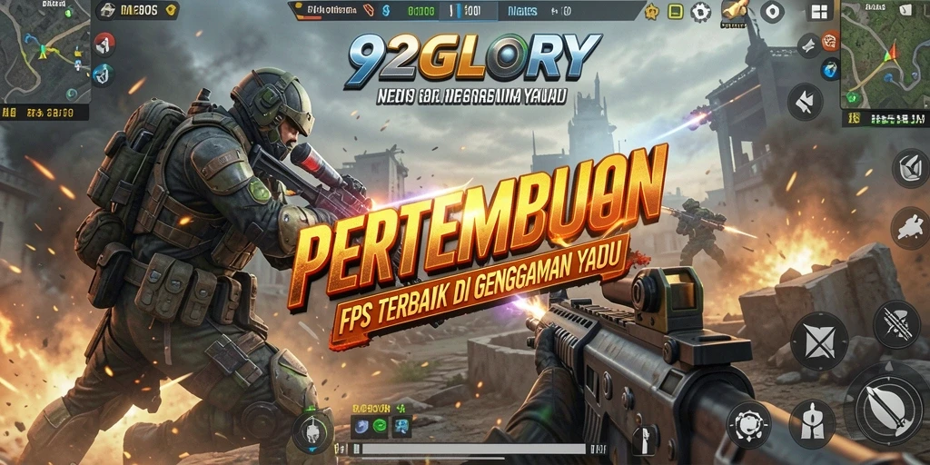 Gameplay mendebarkan 92GLORY yang menghadirkan aksi pertempuran FPS.
