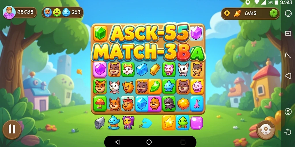 Tangkapan layar gameplay ASG55 yang menampilkan aksi mencocokkan objek.