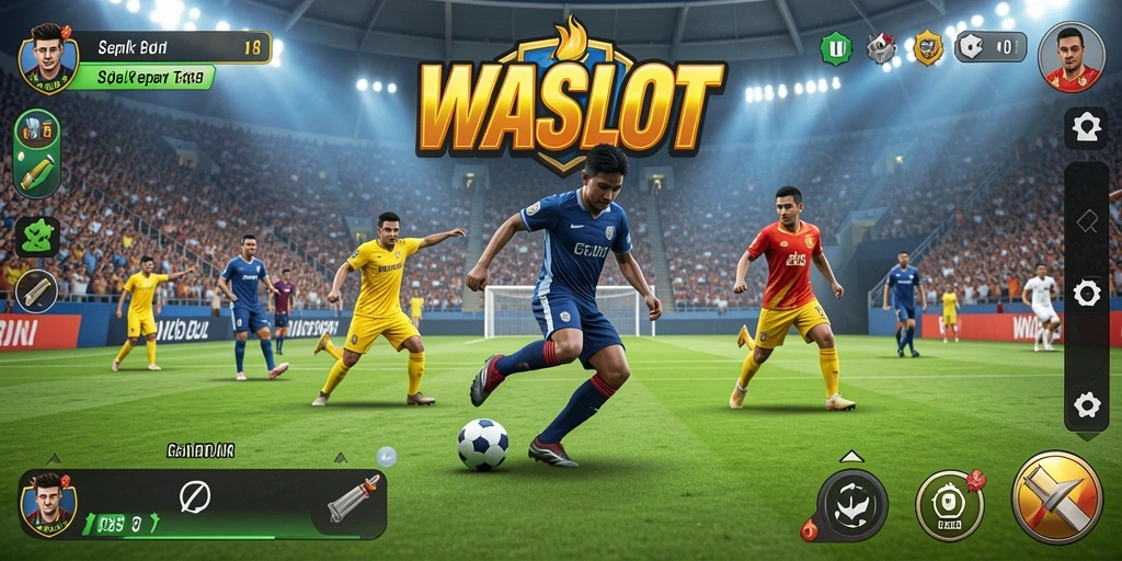 Tampilan gameplay WASLOT yang menarik dan dinamis, cocok untuk pecinta sepak bola.
