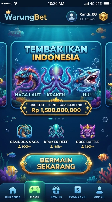 Tampilan antarmuka pengguna warungbet yang ramah.